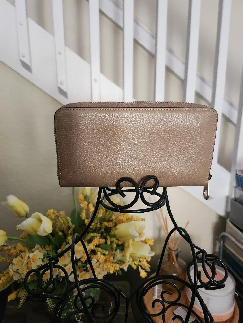 Coach pebbled leather Long Zip Around Wallet